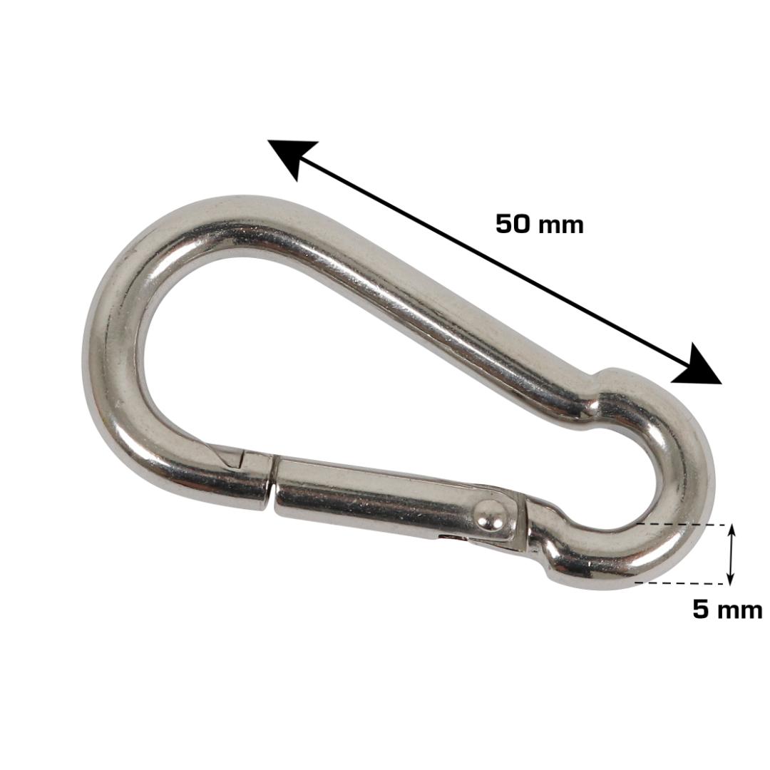 Home it karabinkrok ø5 x 50 mm rustfritt