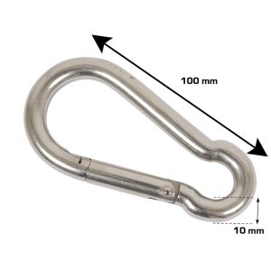 Home it karabinkrok ø10 x 100 mm rustfri