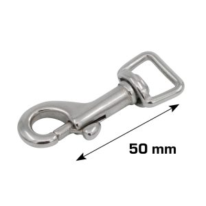 Home it karabinkrok 50 mm rustfritt stål