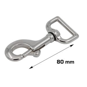 Home it karabinkrok 80 mm rustfritt stål