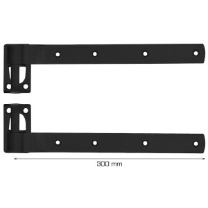 Home it t-hengsel  matt sort, 300 x 30