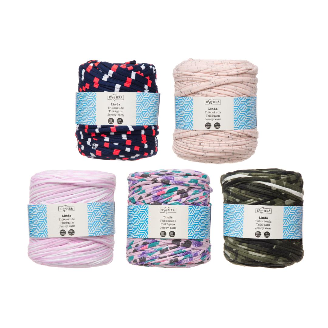 Heklegarn assorterte farver