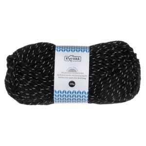 Kehra strikkegarn refleks svart 100 g