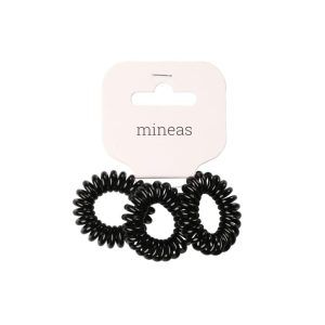 Mineas hår band spiral 3 stk svart