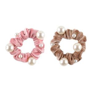 Mineas scrunchies fløyel små 2 stk med p