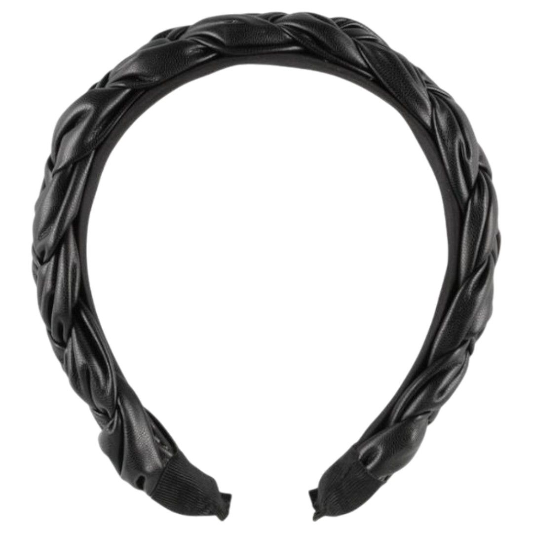 Mineas hårbånd falske skinn svart