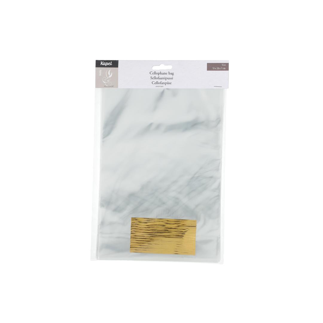 Kapel cellofanpose 19x28 cm 15 stk
