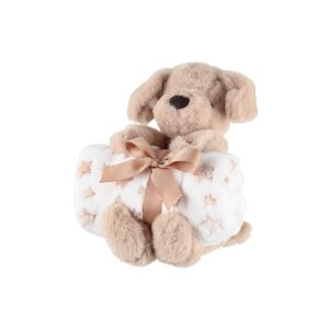 4living pledd og plysj teddybjørn 75x100