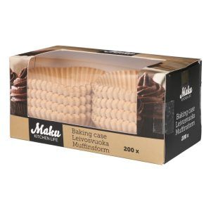 Maku cupcake og muffinsforinger brun 200