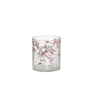 4living glass hurricane bullfinch 10 cm