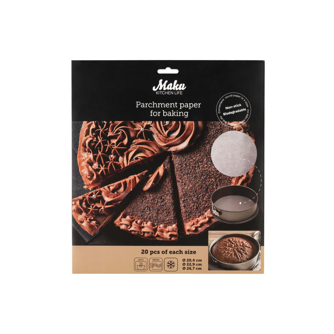 Maku pergamentpapirsett for baking 3 stø