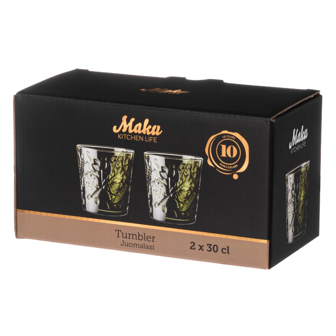 Maku tarha glass 2 stk oliven 30 cl - Bilde 3