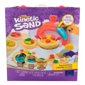 Kinetic sand squish pizza