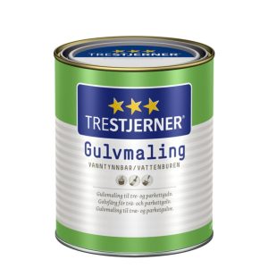 Trestjerner gulvm halvbl hvit 0.75l
