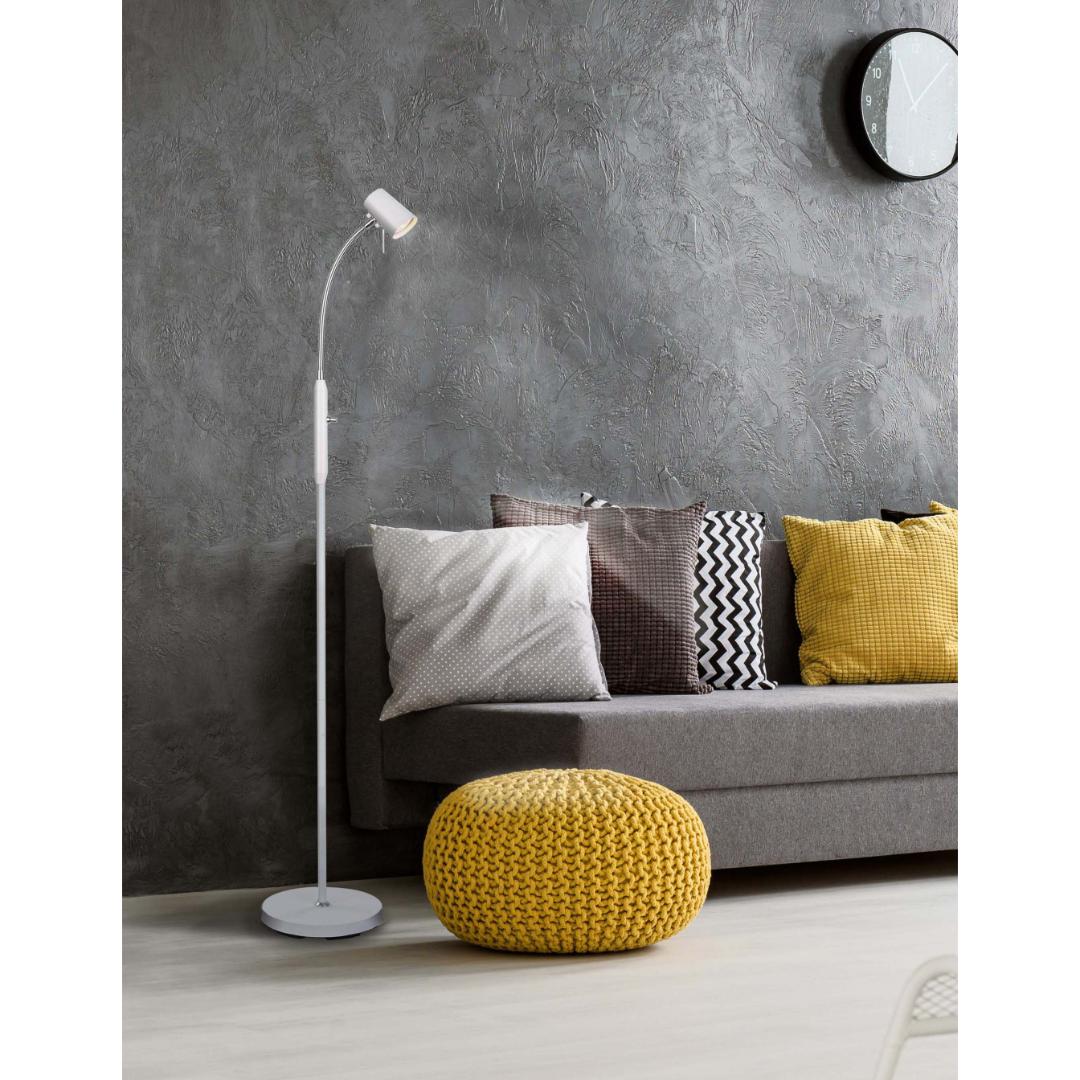 Pilot gulvlampe hvit/krom 50w gu10 - Bilde 5