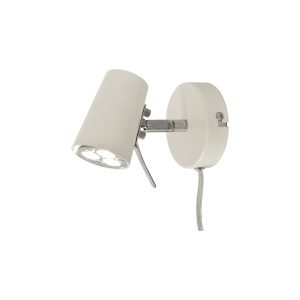 Pilot 1-spot vegg hvit gu10