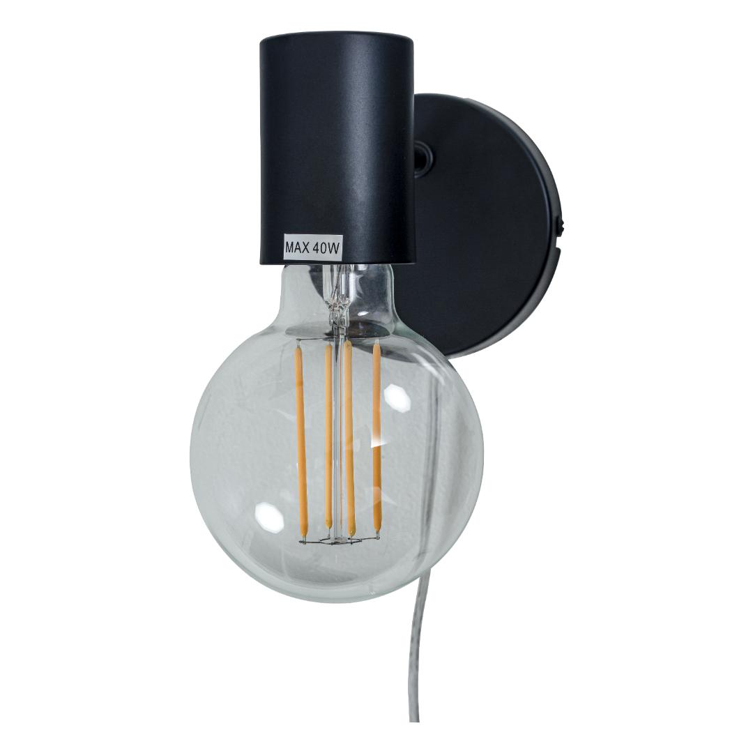 Strict vegglampe svart e27 - Bilde 3