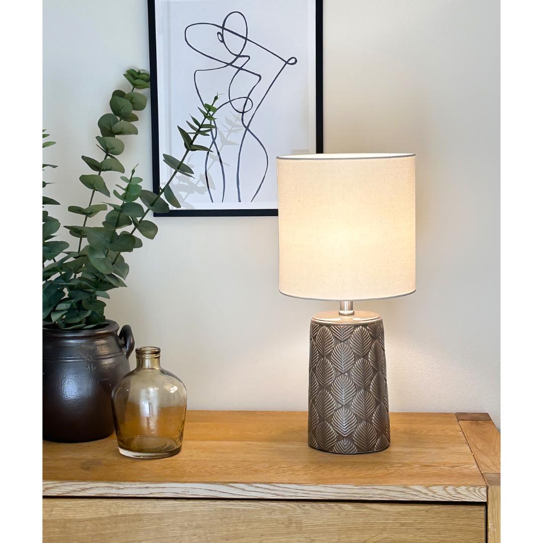 Bodil bordlampe brun/beige e27 - Bilde 3