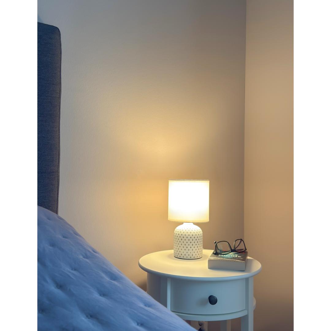 Fideli bordlampe hvit-/grümønstret/hvit - Bilde 3