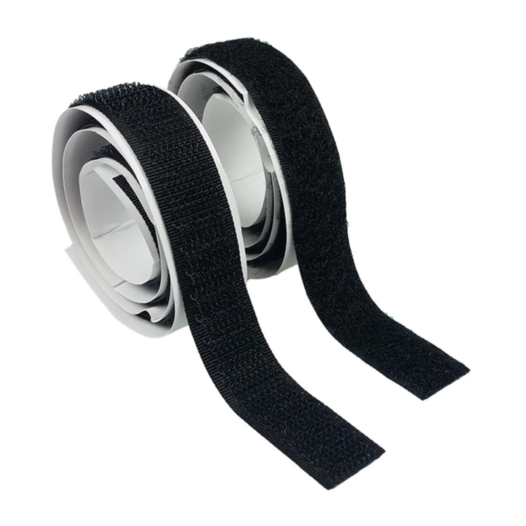 Borrelås m/dobbeltsidig tape 500 x 15 mm