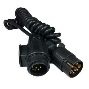 Tilhengerkabel spiral 13 pol til 7 pol