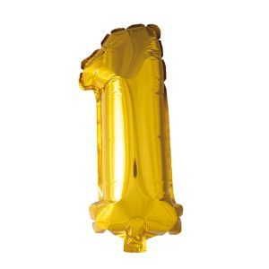 Folie ballong number 1 gold 41 cm