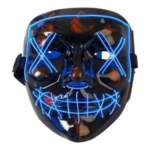 Led-maske skrekk blå