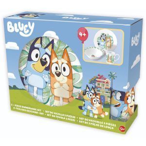 Bluey 3 deler gavesett i keramikk, snack