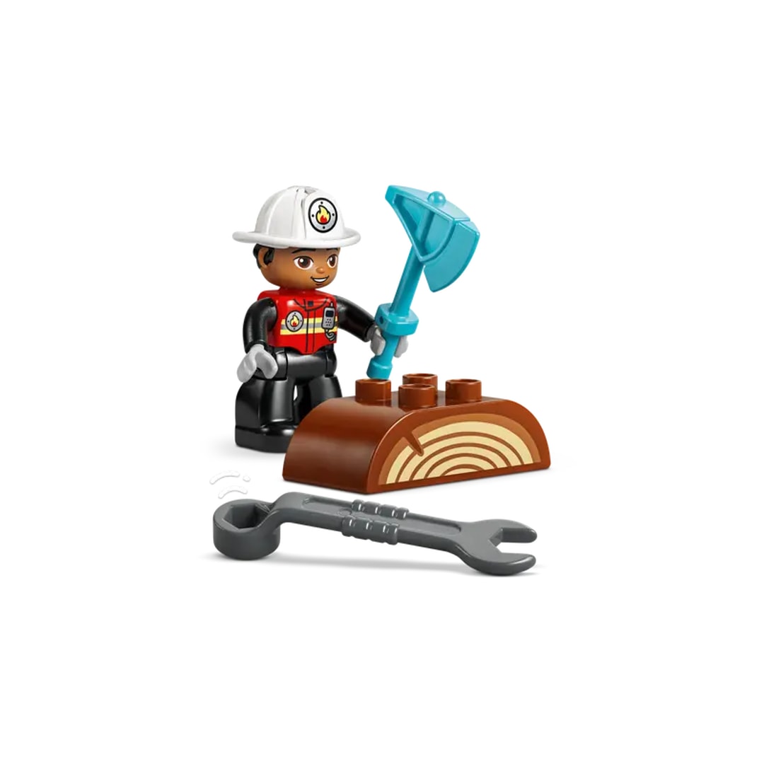 Lego brannbil med slange og brannmann - Bilde 6