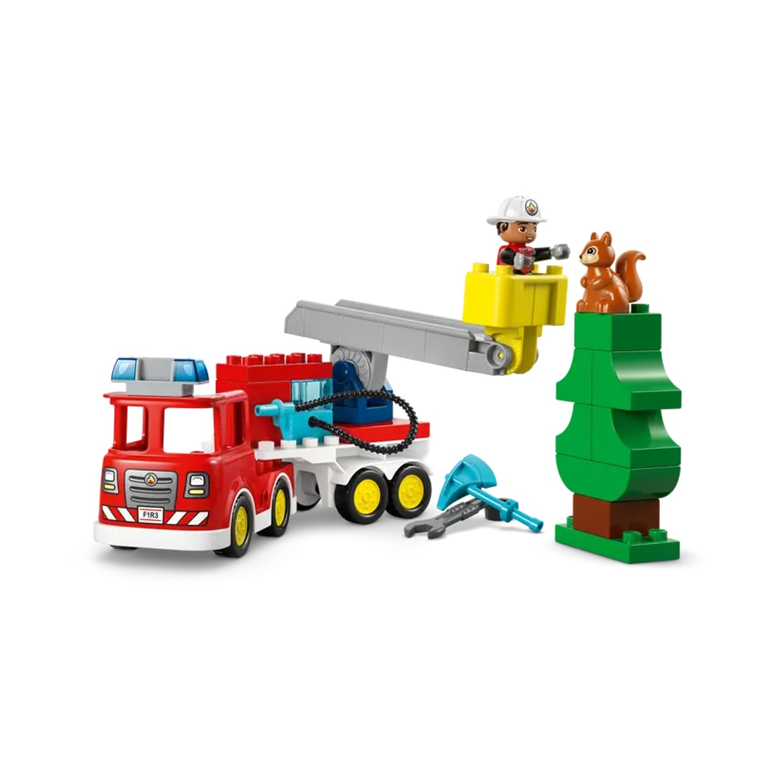Lego brannbil med slange og brannmann - Bilde 7