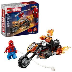 Lego spider-man mot ghost rider på motor