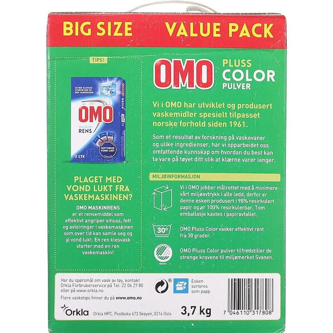 Omo pluss color 3,7kg - Bilde 2