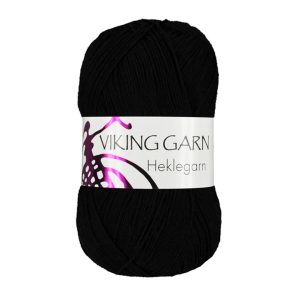 Garn viking heklegarn 12/4 803 svart