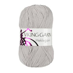 Garn viking heklegarn 12/4 813 lys grå