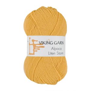 Garn viking alpaca liten storm 741 solgu